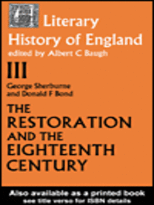 cover image of The Literary History of England